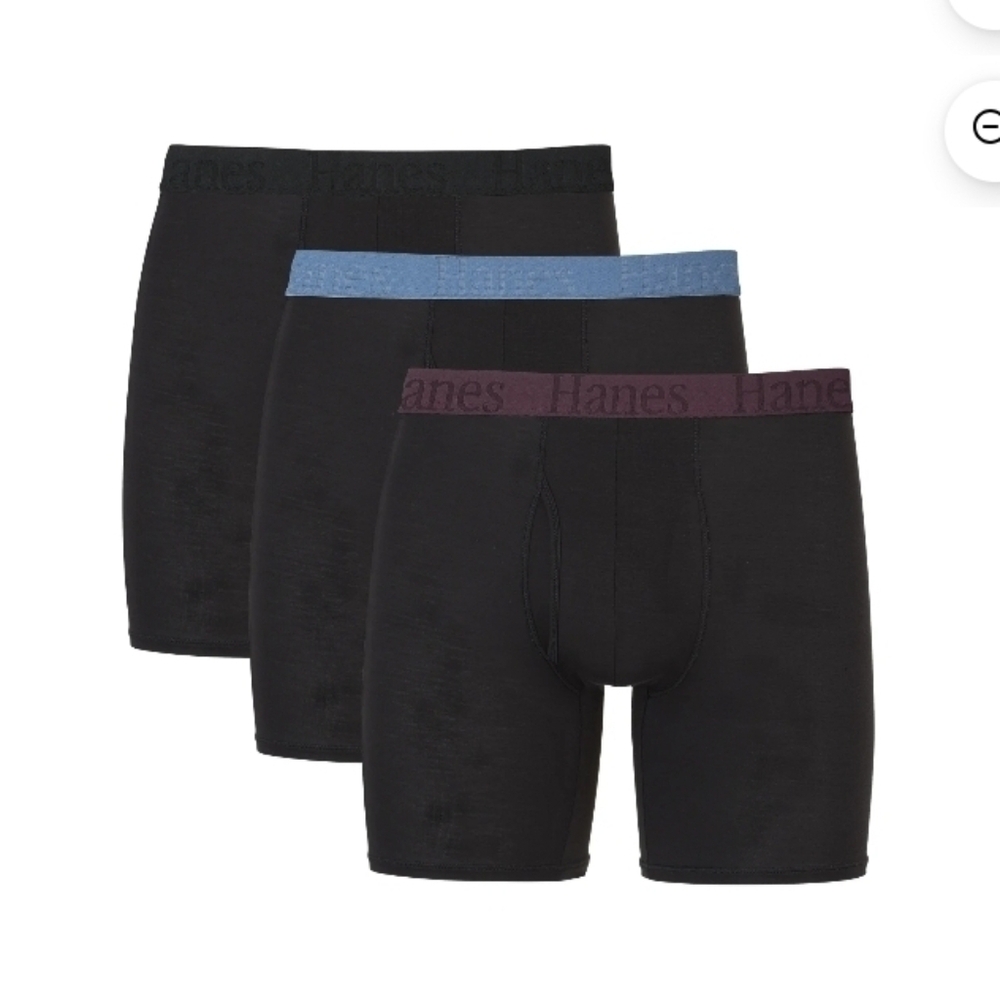 Hanes Originals Men's SuperSoft Boxer Brief Underwear, 3-Pack, Size L 36-38